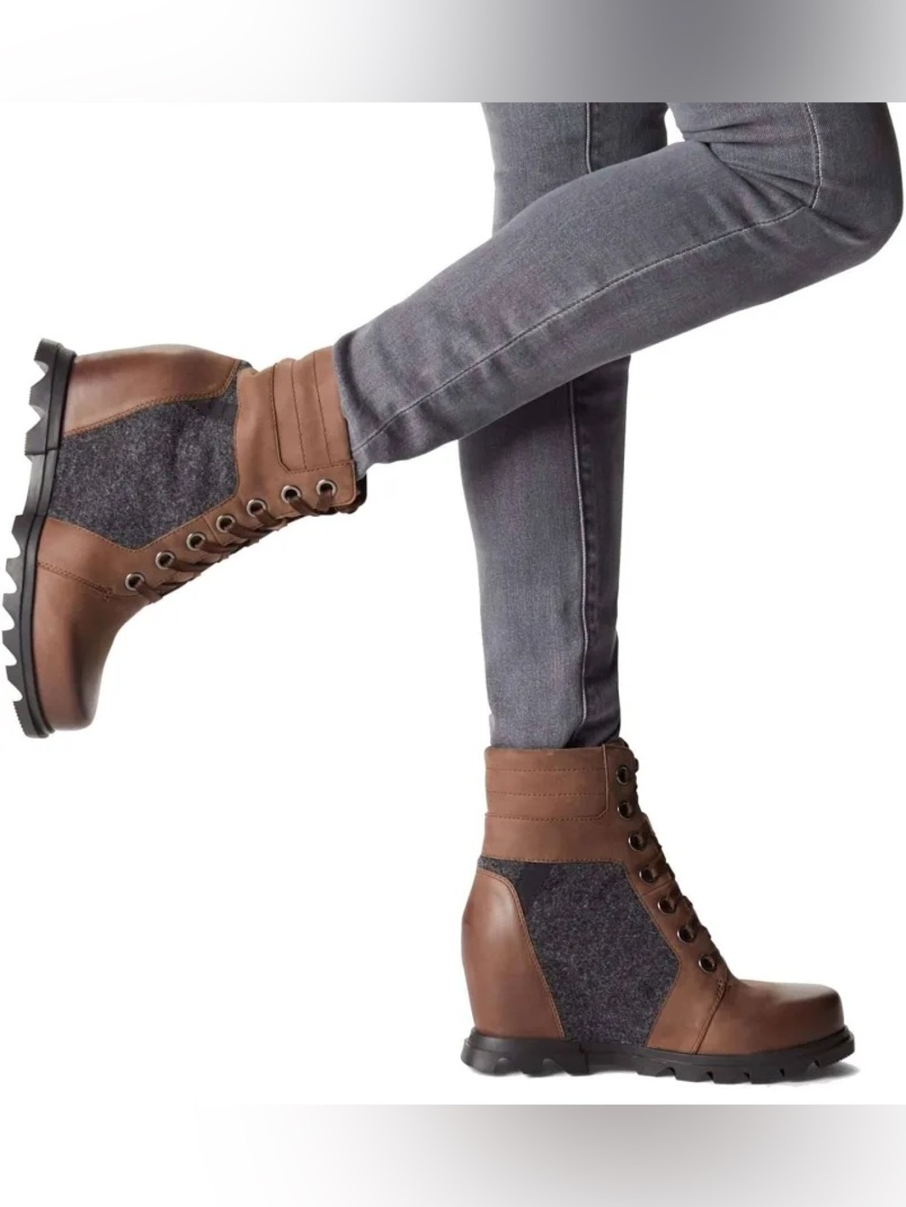 SOREL Joan of Arctic Wedge III Lexie Waterproof Boots Tobacco Size 6 NWOB